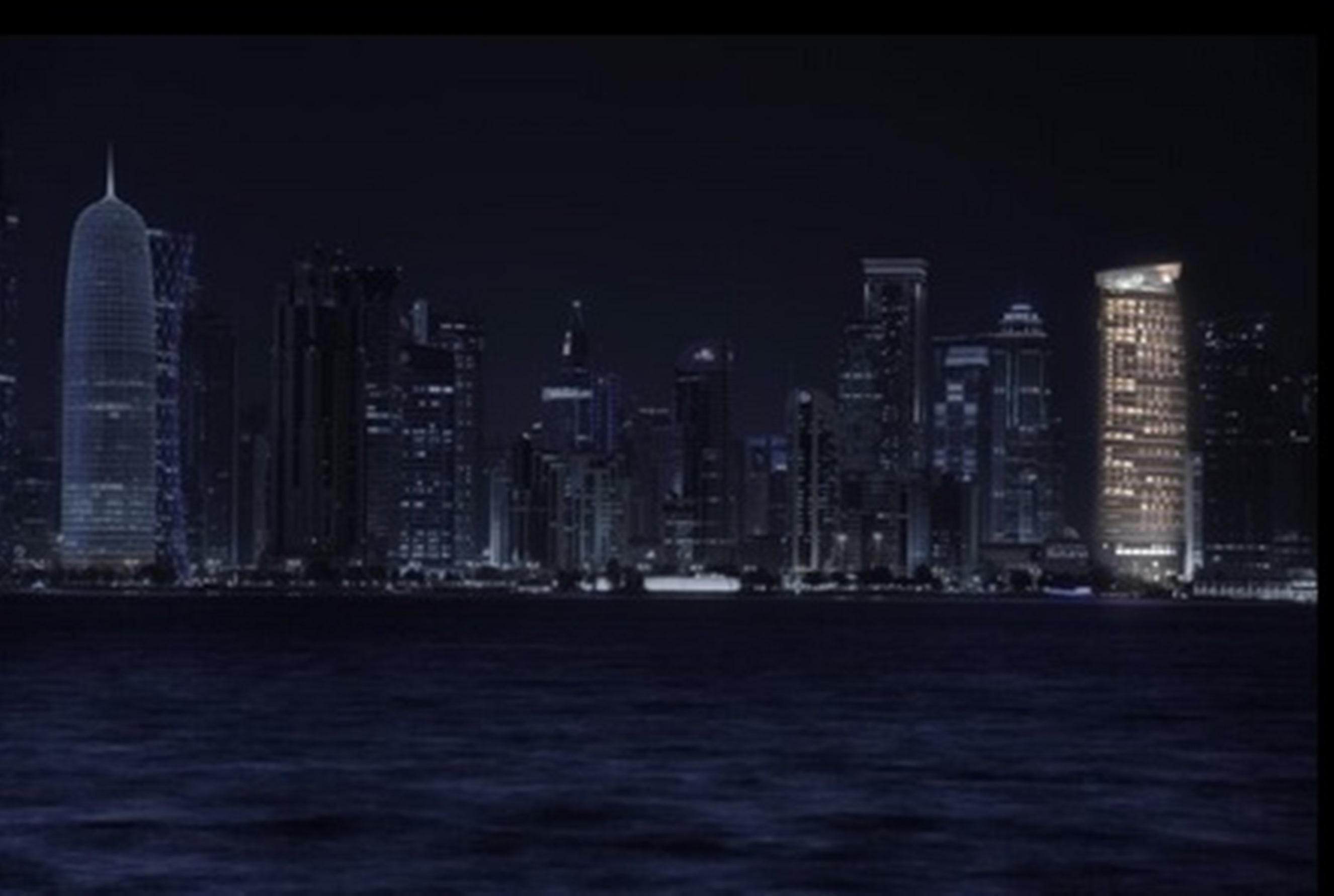 City Centre Rotana Doha Bagian luar foto Doha skyline at night